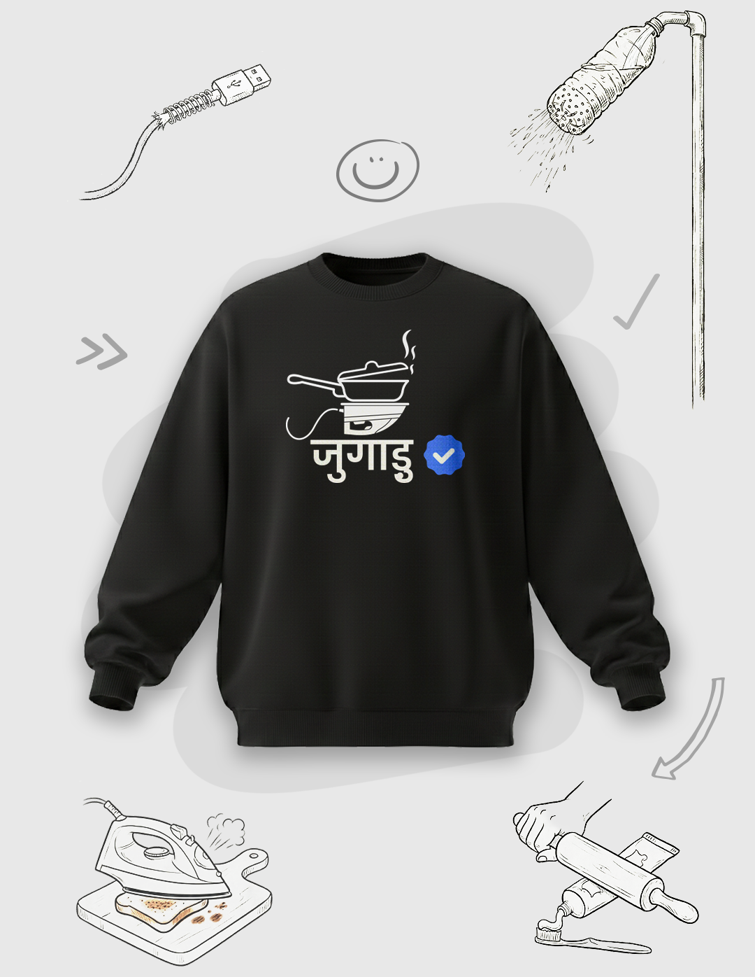 Verified Jugadu | Premium Men's Sweatshirt