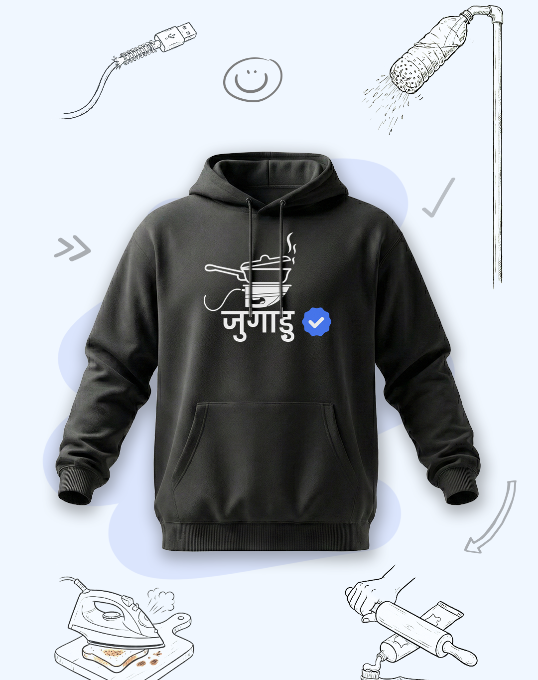 Verified Jugadu | Premium Men’s Hoodie