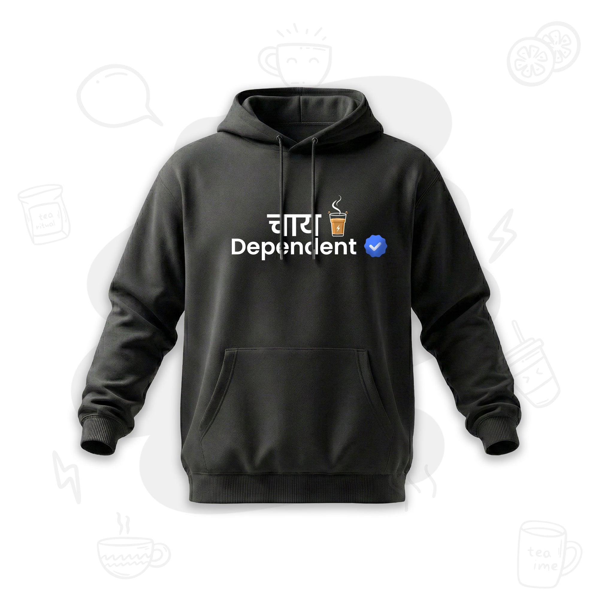 Verified Chai Dependent | Premium Men’s Oversized Hoodie