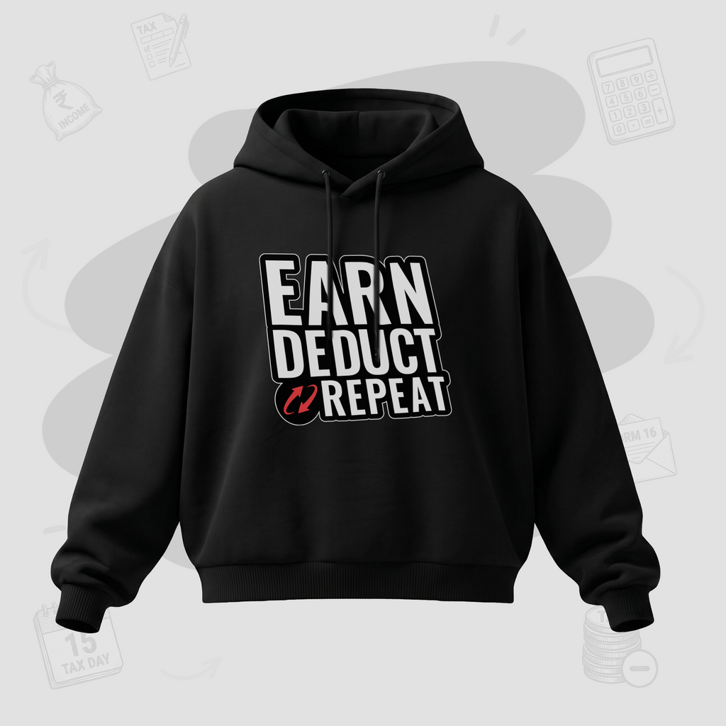 Earn. Deduct. Repeat | Premium Women's Cropped Hoodies