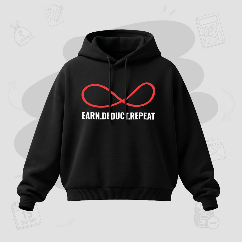 Earn. Deduct. Repeat Loop | Premium women's Cropped Hoodies