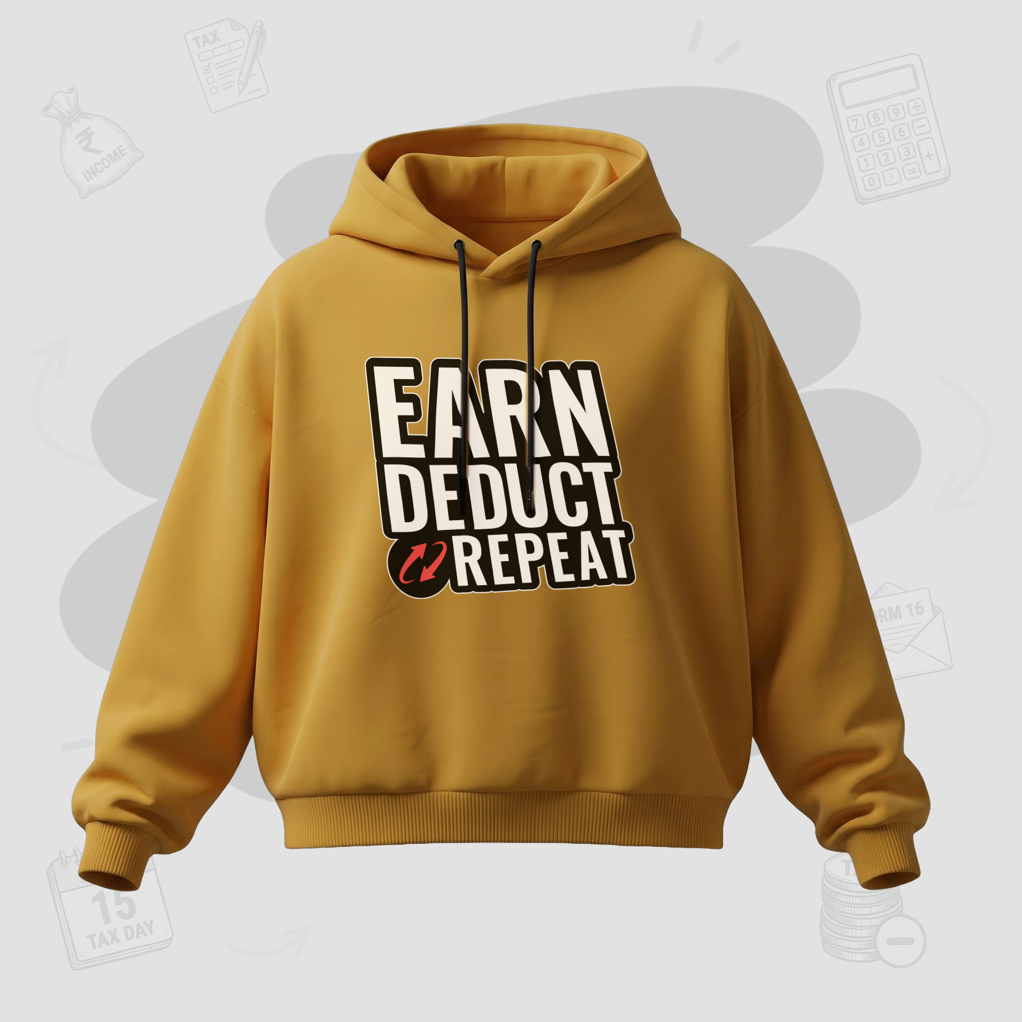 Earn. Deduct. Repeat | Premium Women's Cropped Hoodies