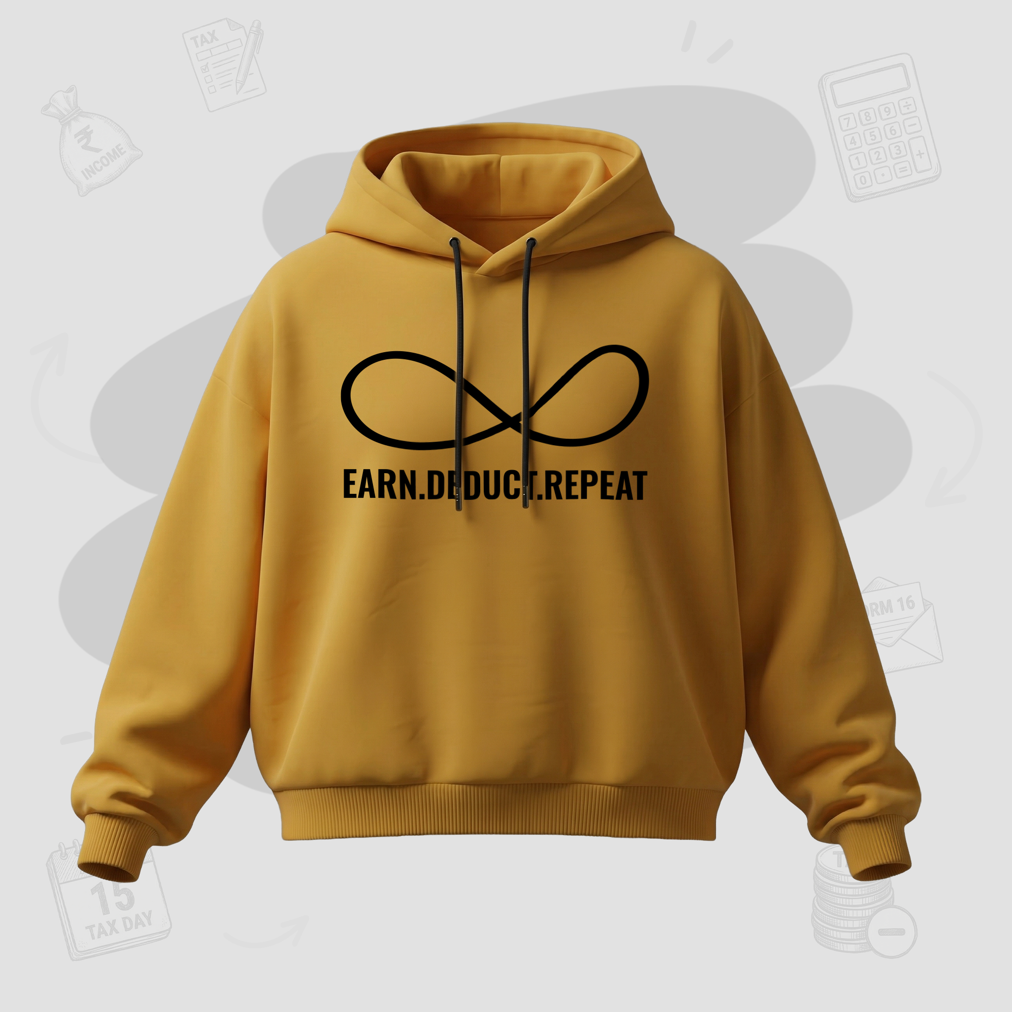 Earn. Deduct. Repeat Loop | Premium women's Cropped Hoodies