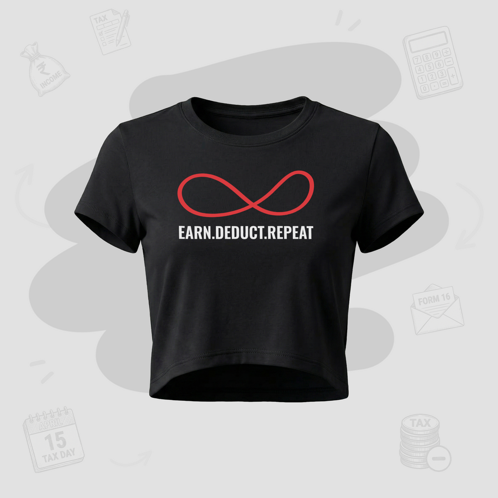 Earn. Deduct. Repeat Loop | Premium women's CropTop