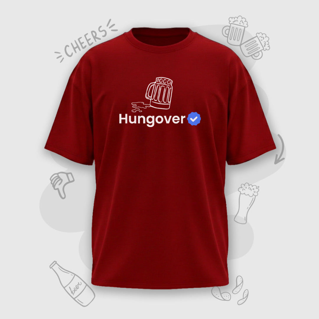 Verified Hungover | Premium Men's Oversized T-shirt.