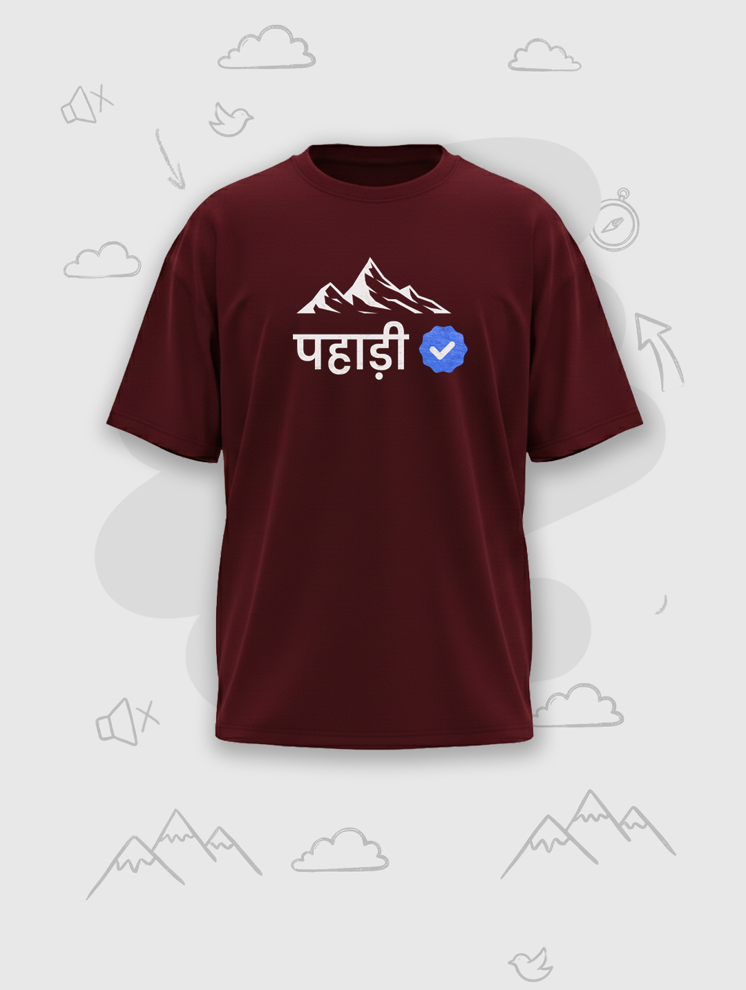 Verified Pahadi | Premium Men’s Oversized T-shirt