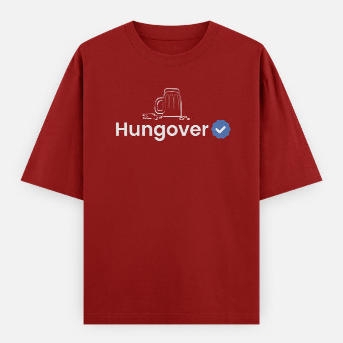 Verified Hungover | Premium Men's Oversized T-shirt.