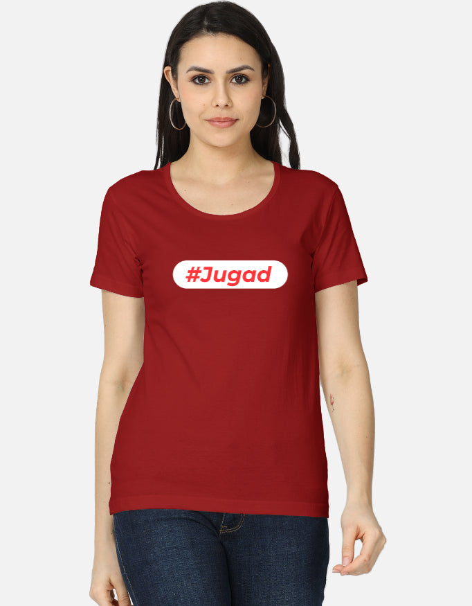 Hashtag Jugadu | Premium Women's T-shirt