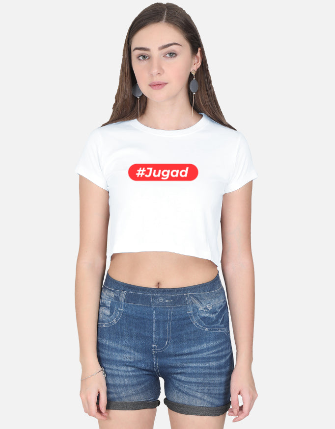 Hashtag Jugadu  | Premium Women's Crop Top