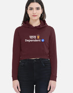 Chai Dependent Verified - Premium Women's Cropped Hoodie