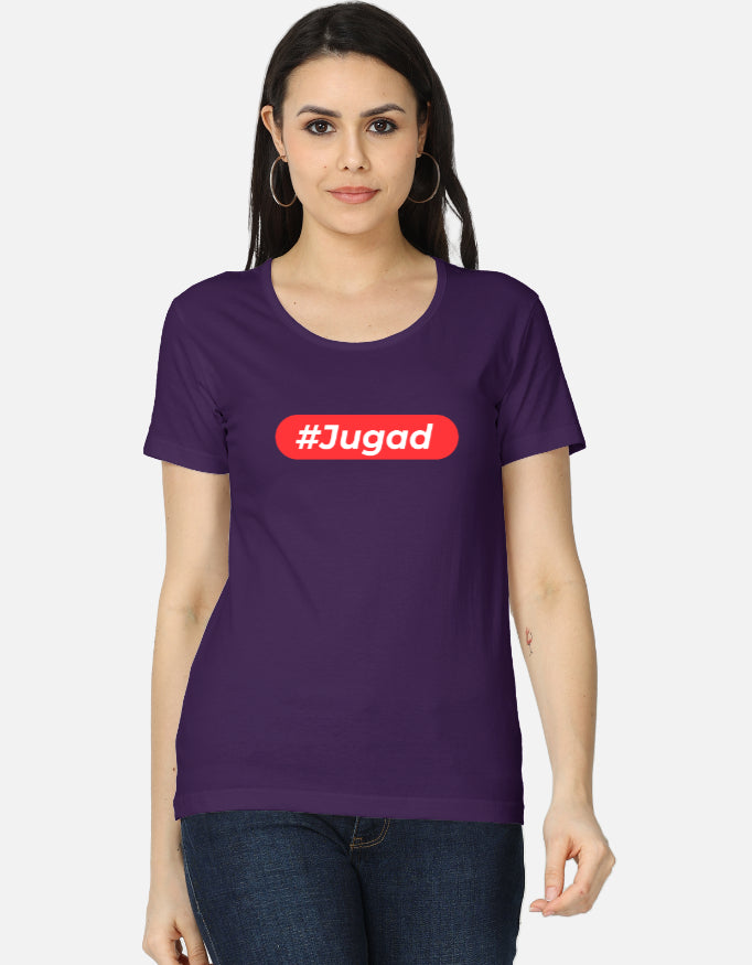 Hashtag Jugadu | Premium Women's T-shirt
