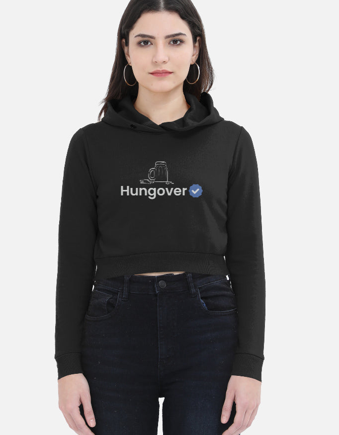 Verified Hungover | Premium Women's Cropped Hoodies