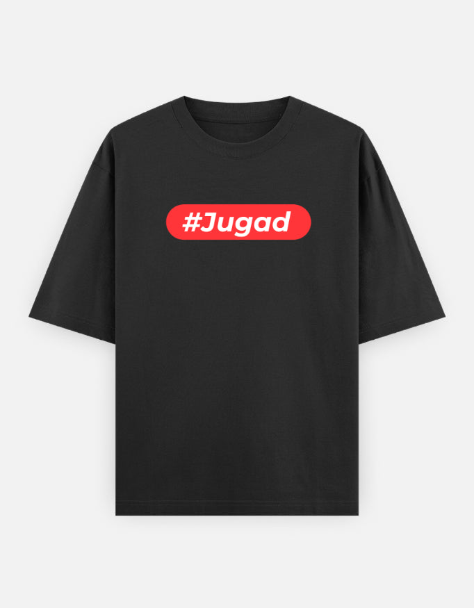 Hashtag Jugadu | Premium Men’s Oversized T-shirt