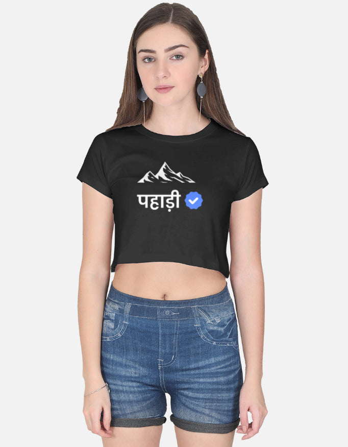 Verified Pahadi | Premium Women's Crop top
