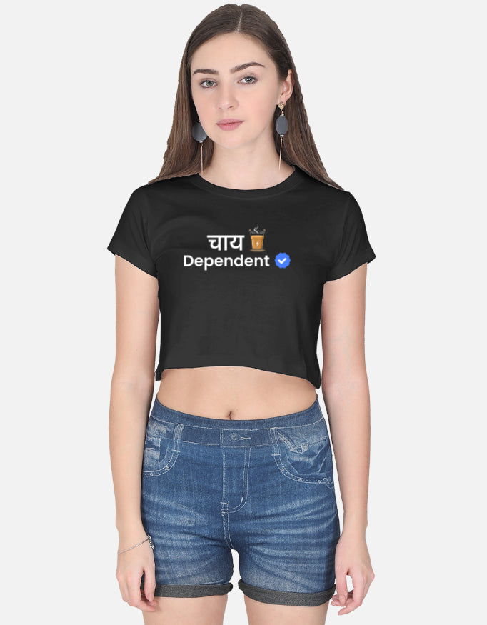 Chai Dependent Verified - Premium Women's Crop top