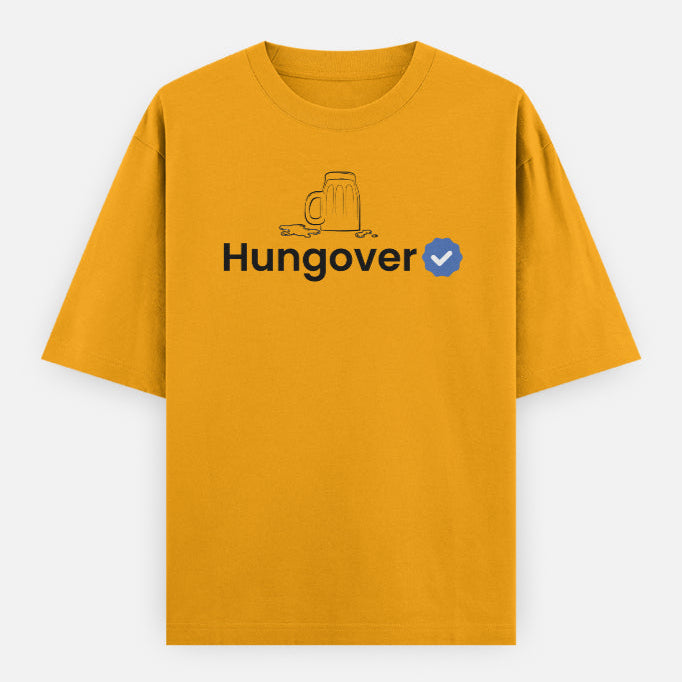 Verified Hungover | Premium Men's Oversized T-shirt.