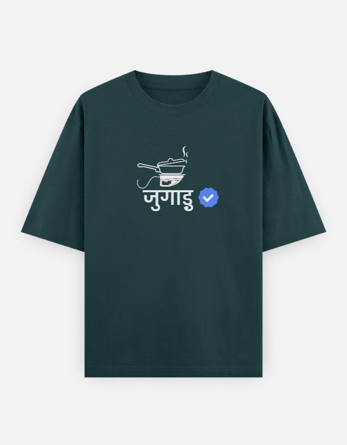 Verified Jugadu | Premium Men’s Oversized T-shirt