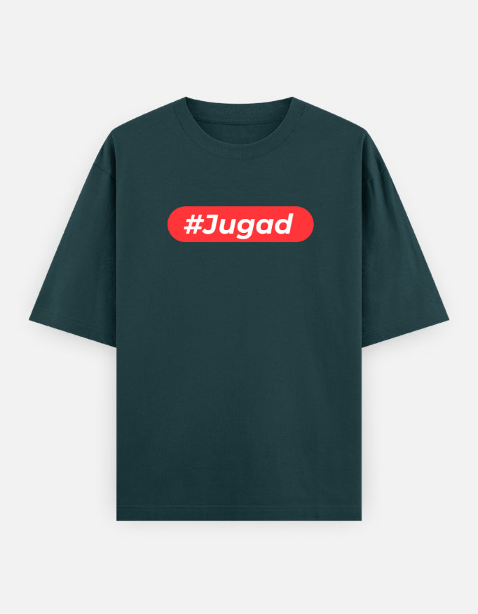 Hashtag Jugadu | Premium Men’s Oversized T-shirt