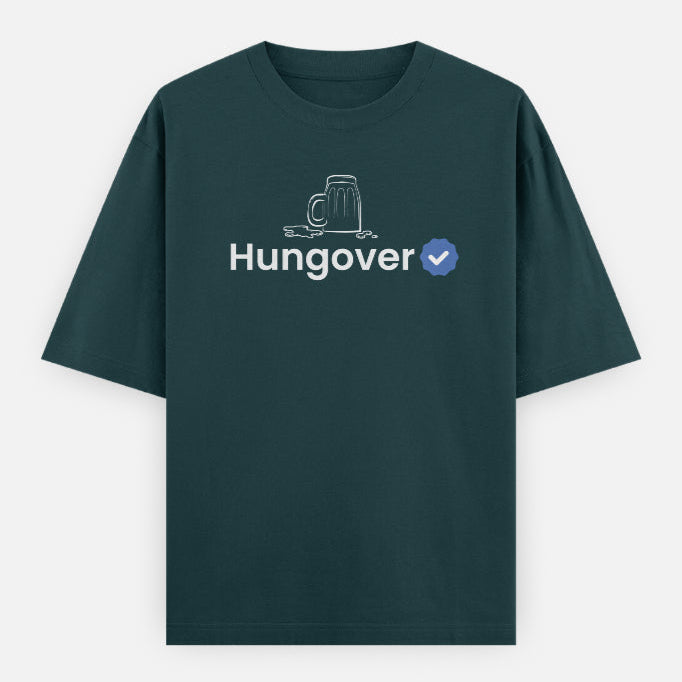 Verified Hungover | Premium Men's Oversized T-shirt.