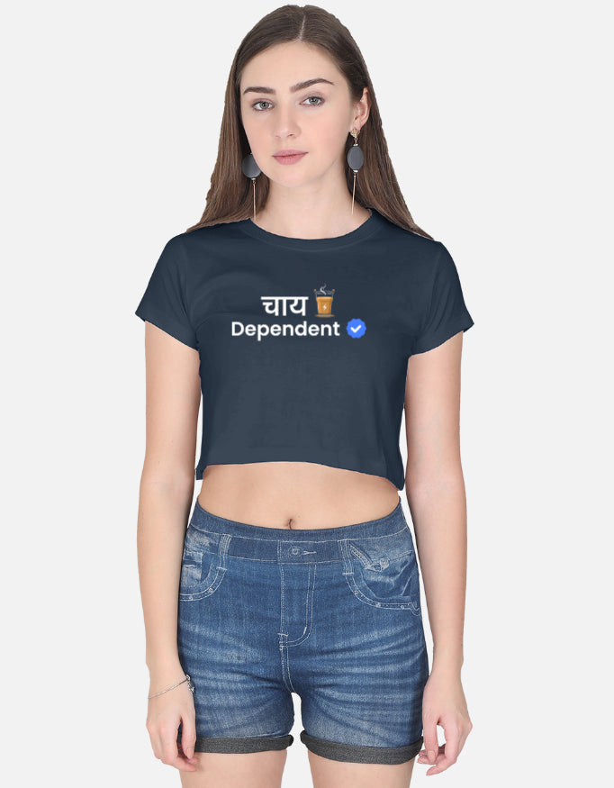 Chai Dependent Verified - Premium Women's Crop top