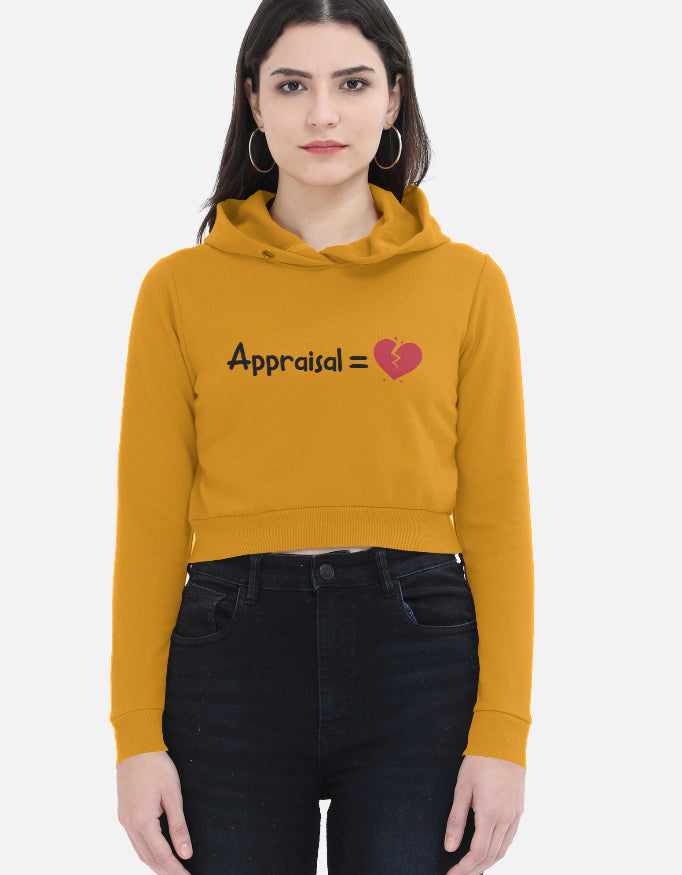 Corporate Appraisal=💔  | Premium Women's Cropped Hoodie