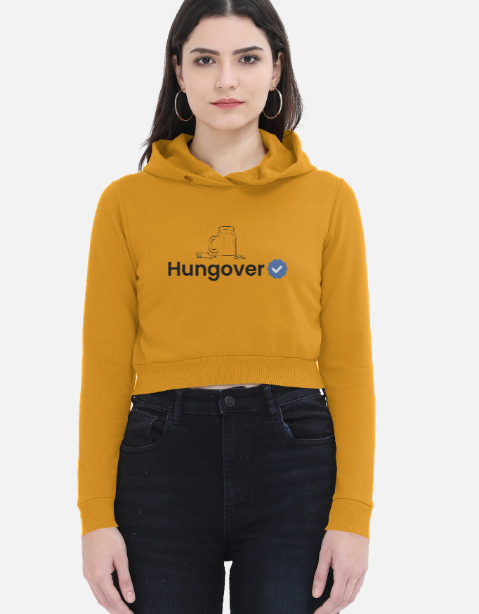 Verified Hungover | Premium Women's Cropped Hoodies