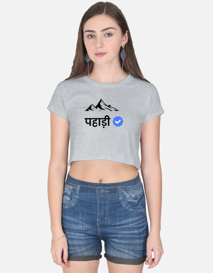 Verified Pahadi – Premium Women's Crop top