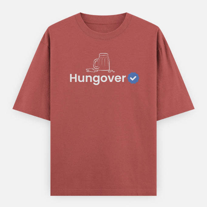 Verified Hungover | Premium Men's Oversized T-shirt.
