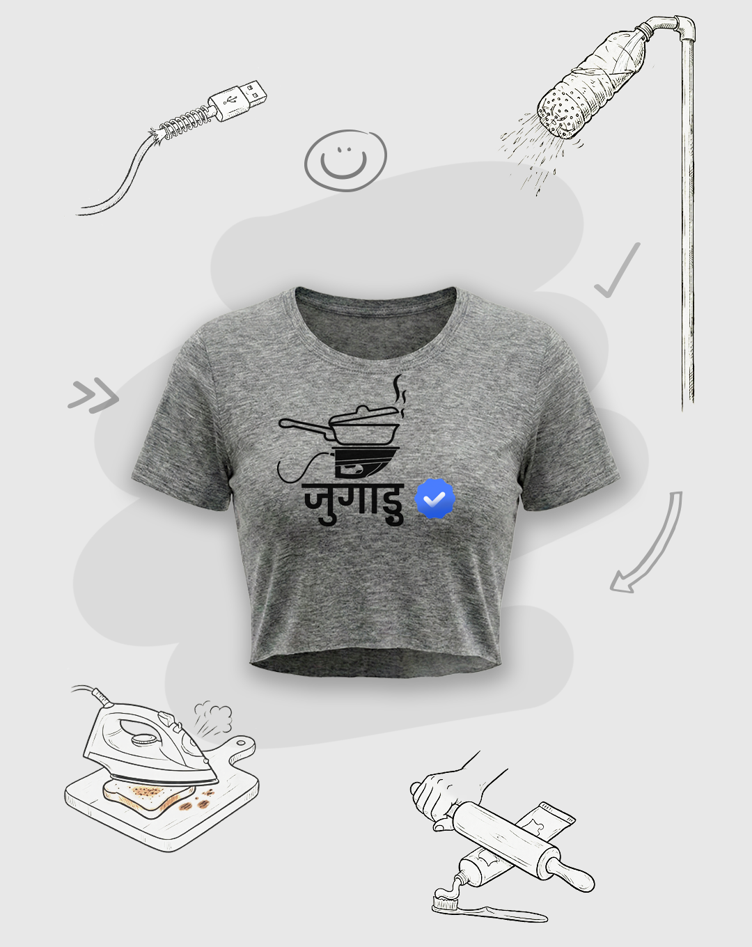 Verified Jugadu  | Premium Women's Crop Top