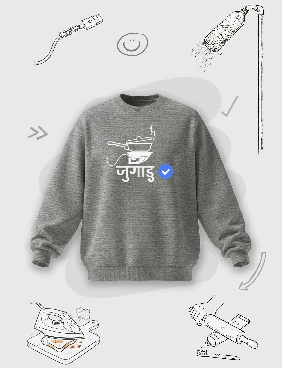 Verified Jugadu | Premium Men's Sweatshirt