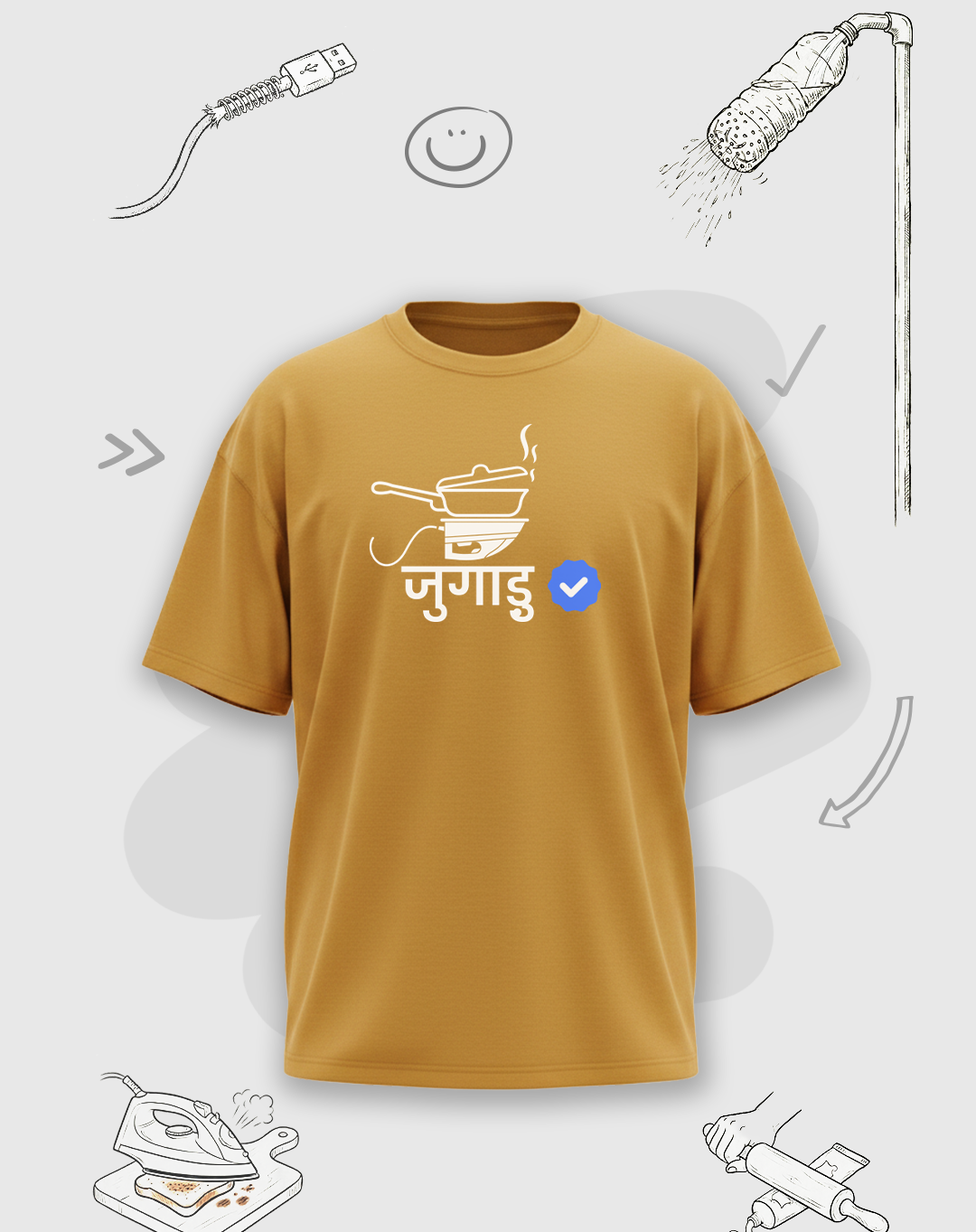 Verified Jugadu | Premium Men’s Oversized T-shirt