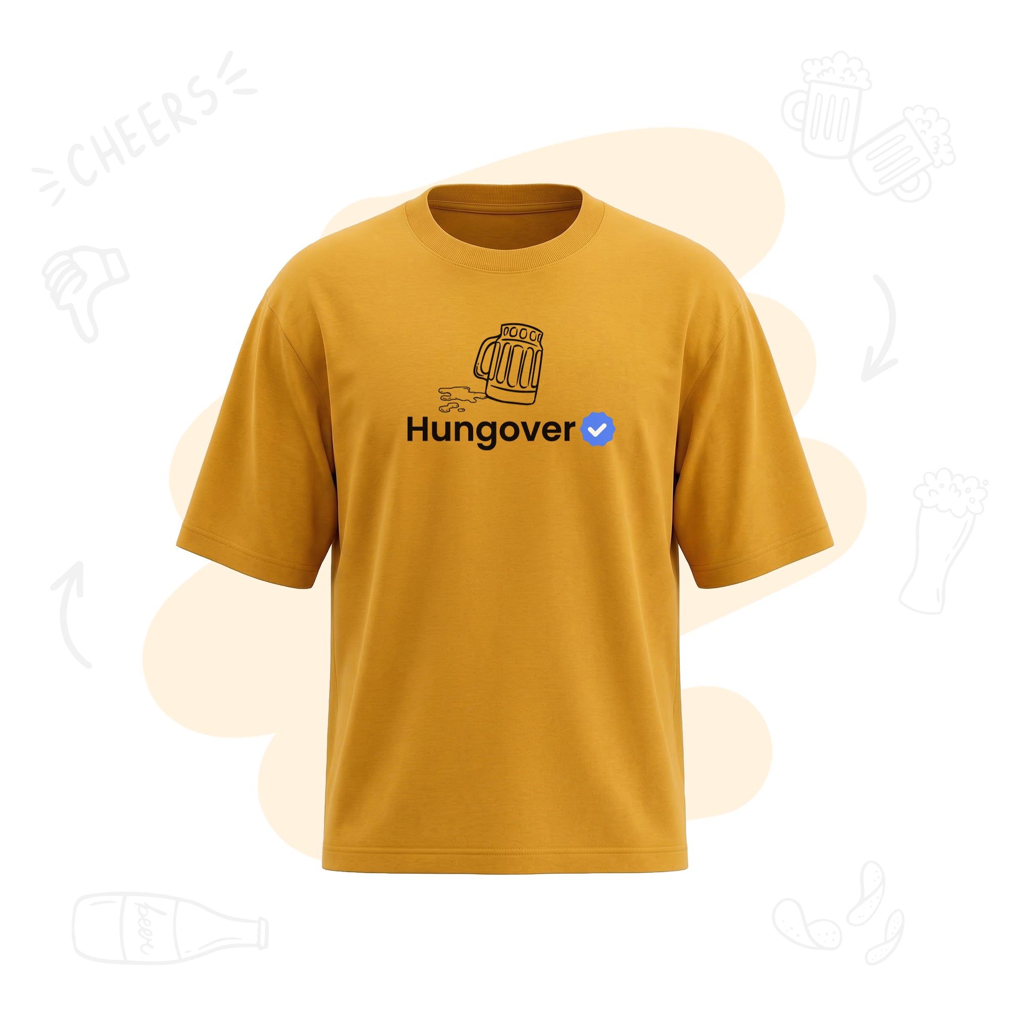 Verified Hungover | Premium Men's Oversized T-shirt.