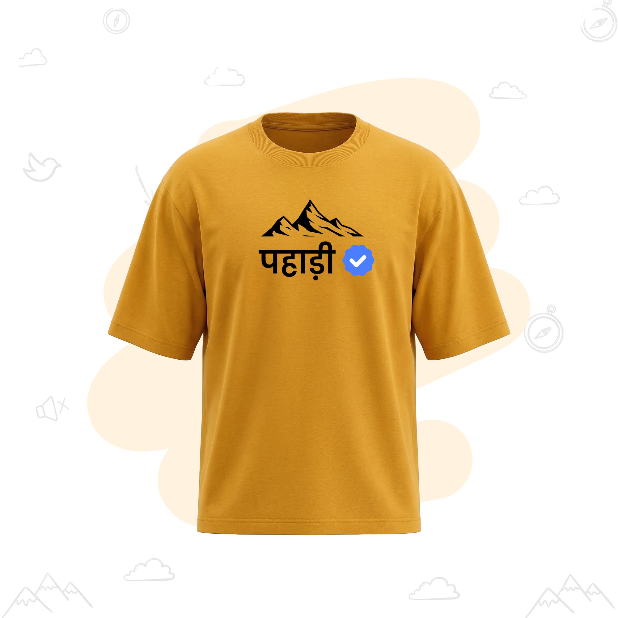 Verified Pahadi | Premium Men’s Oversized T-shirt
