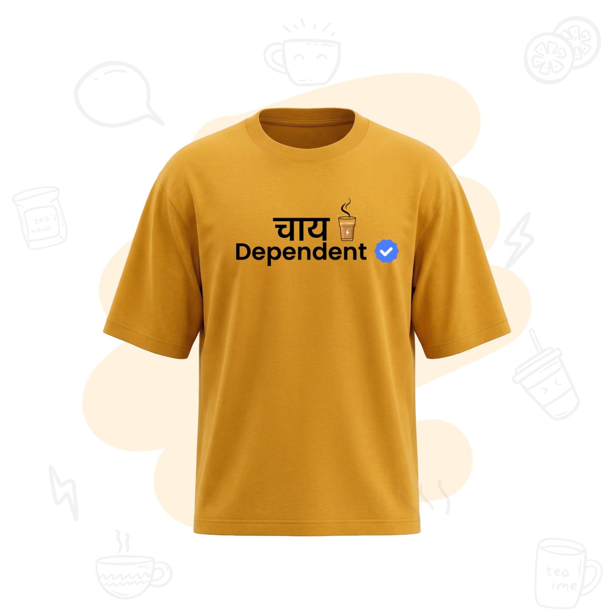 Verified Chai Dependent | Premium Oversized Men’s T-shirt