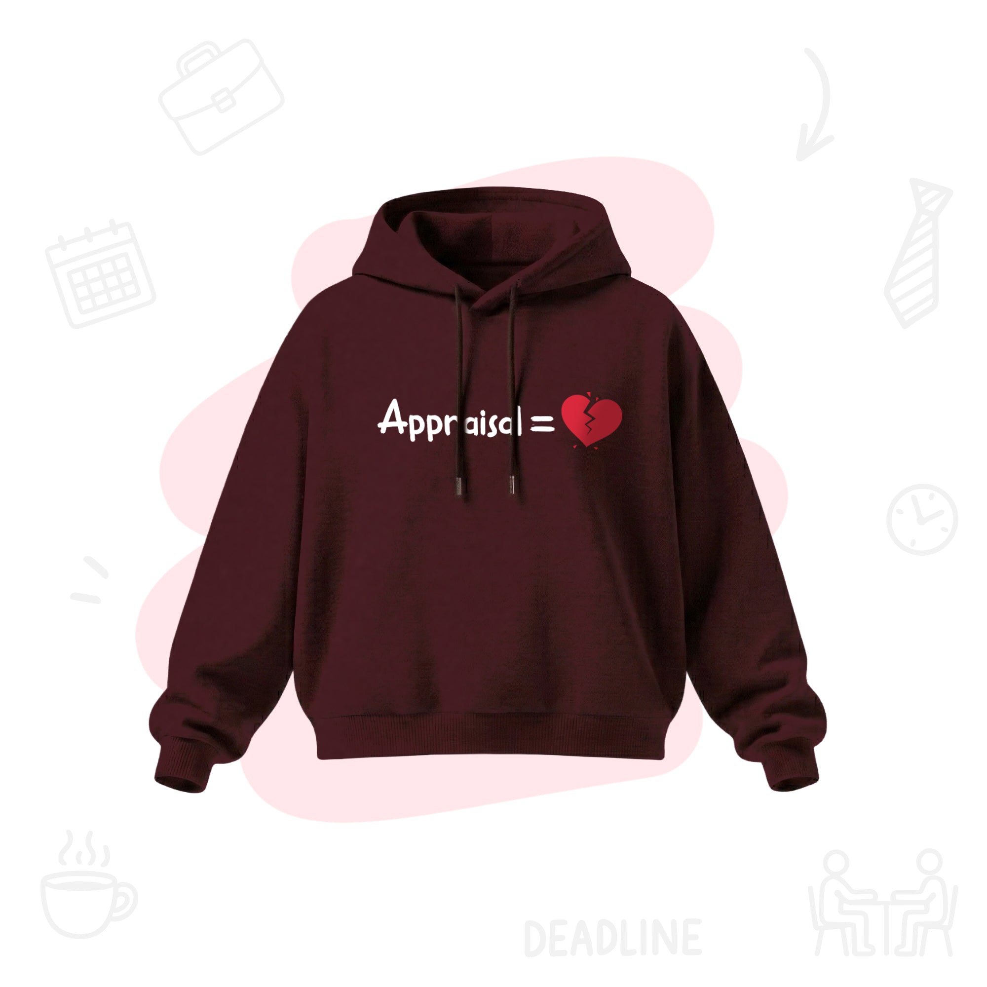 Corporate Appraisal=💔  | Premium Women's Cropped Hoodie