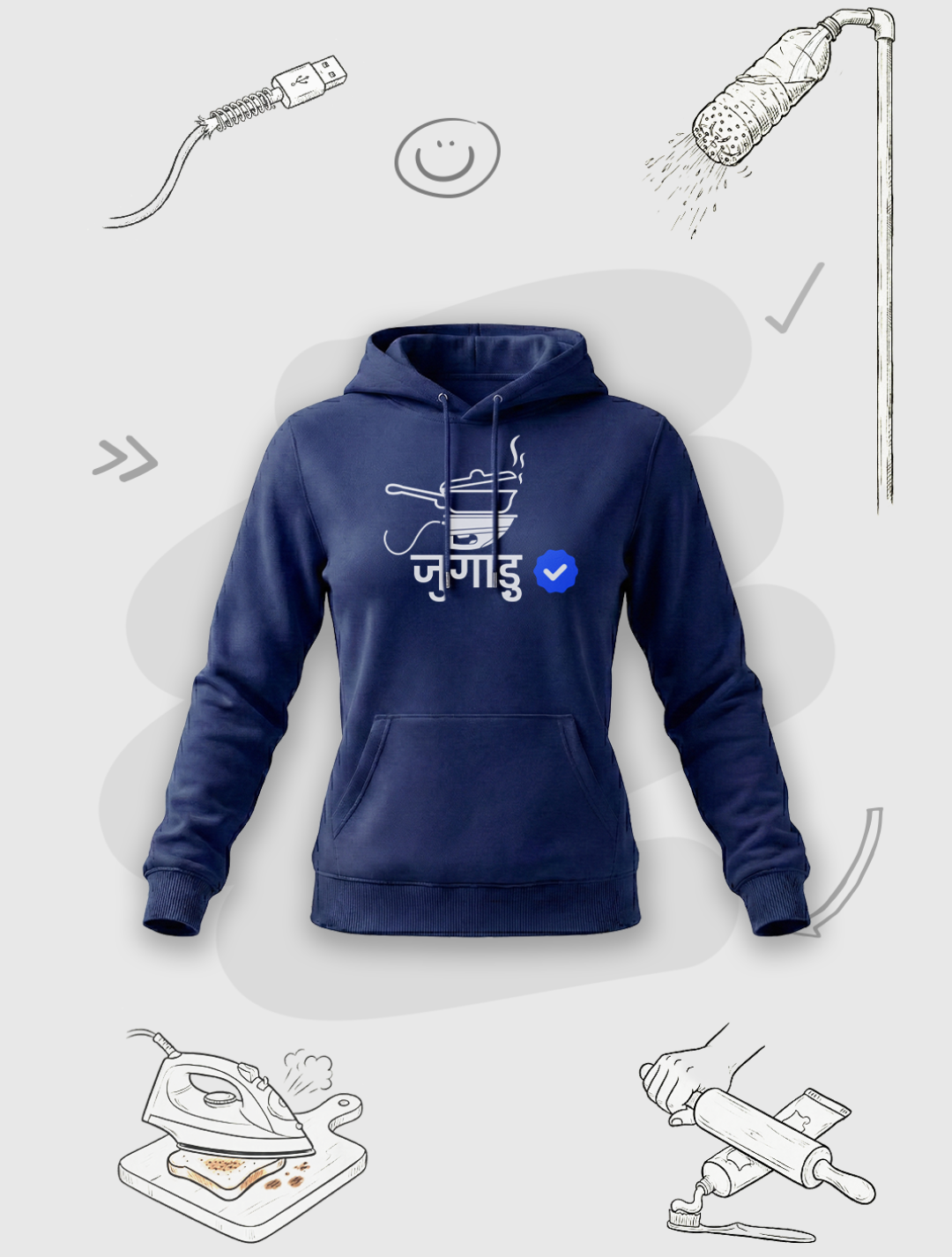 Verified Jugadu | Premium Women's Hoodie