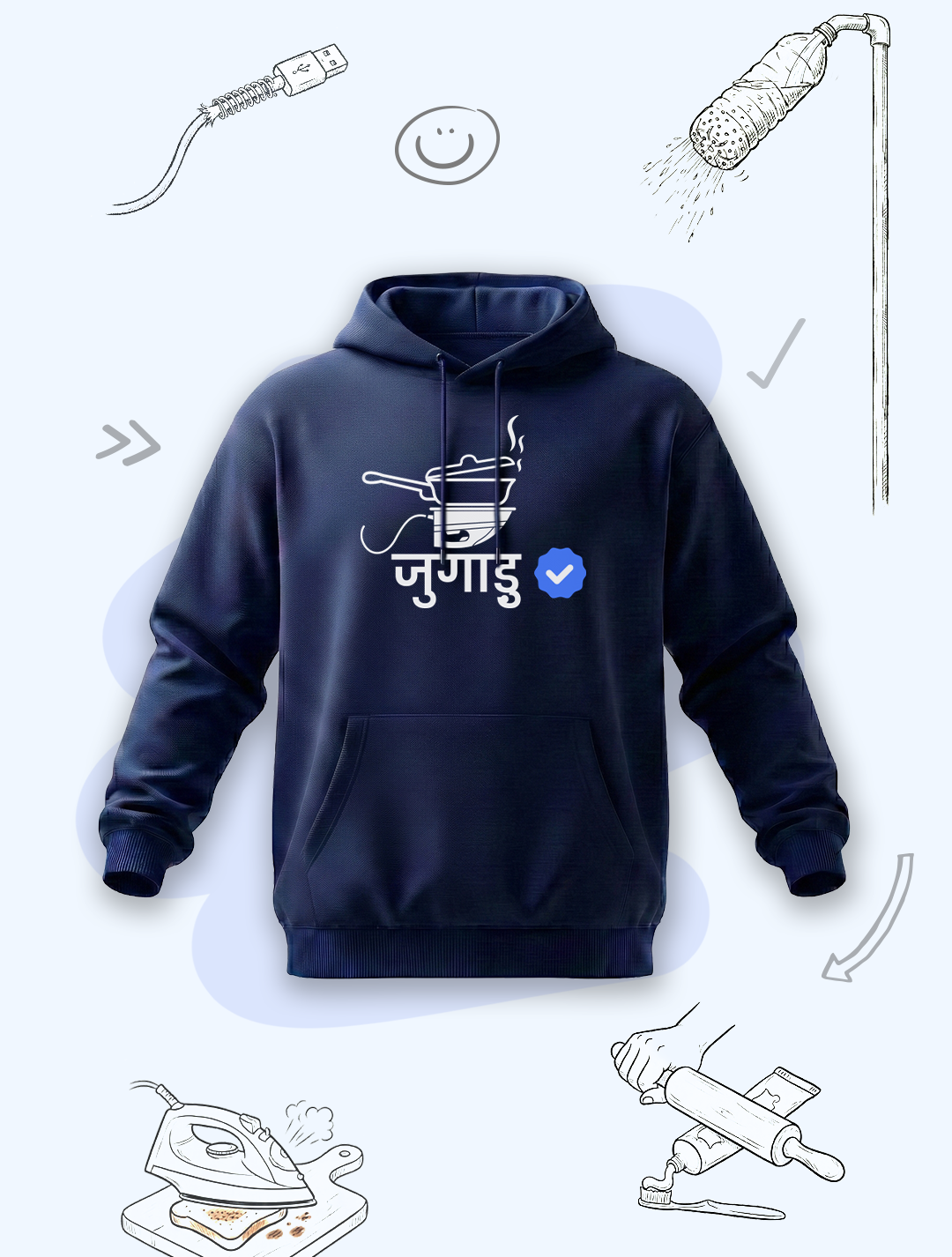 Verified Jugadu | Premium Men’s Hoodie