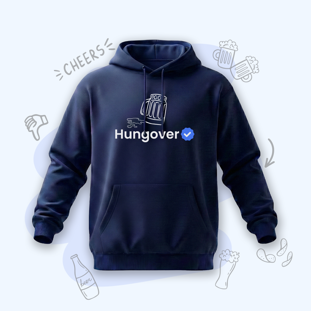 Verified Hungover | Premium Men's Oversized Hoodie