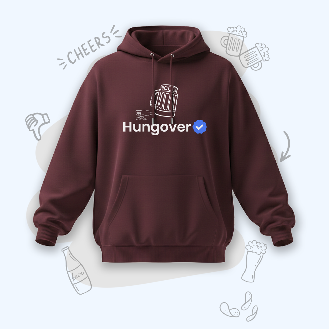 Verified Hungover | Premium Men's Oversized Hoodie
