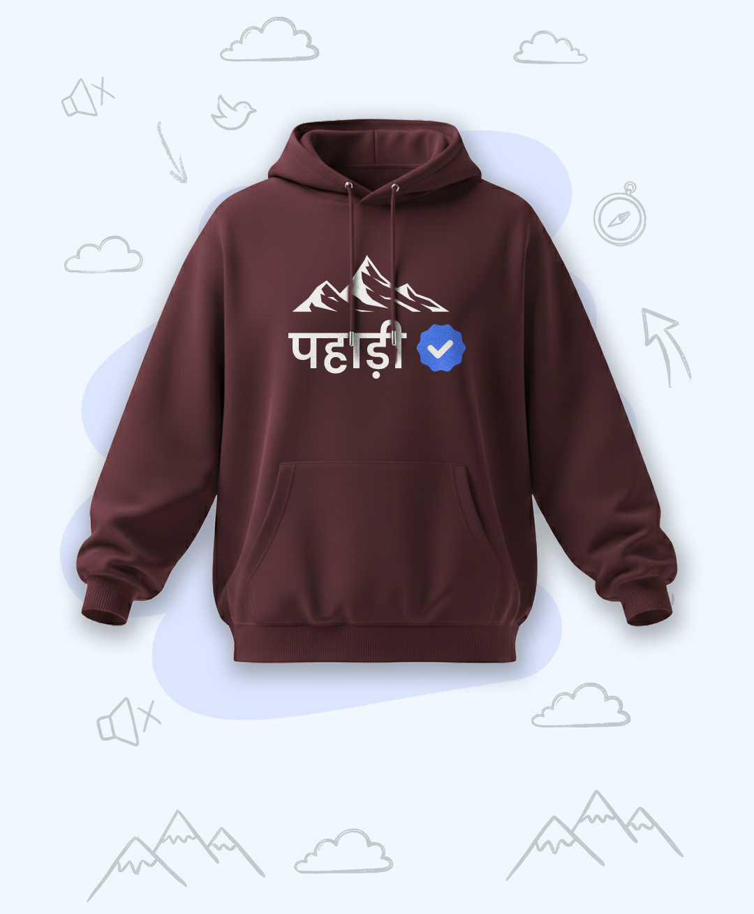 Verified Pahadi | Premium Men’s Oversized Hoodie