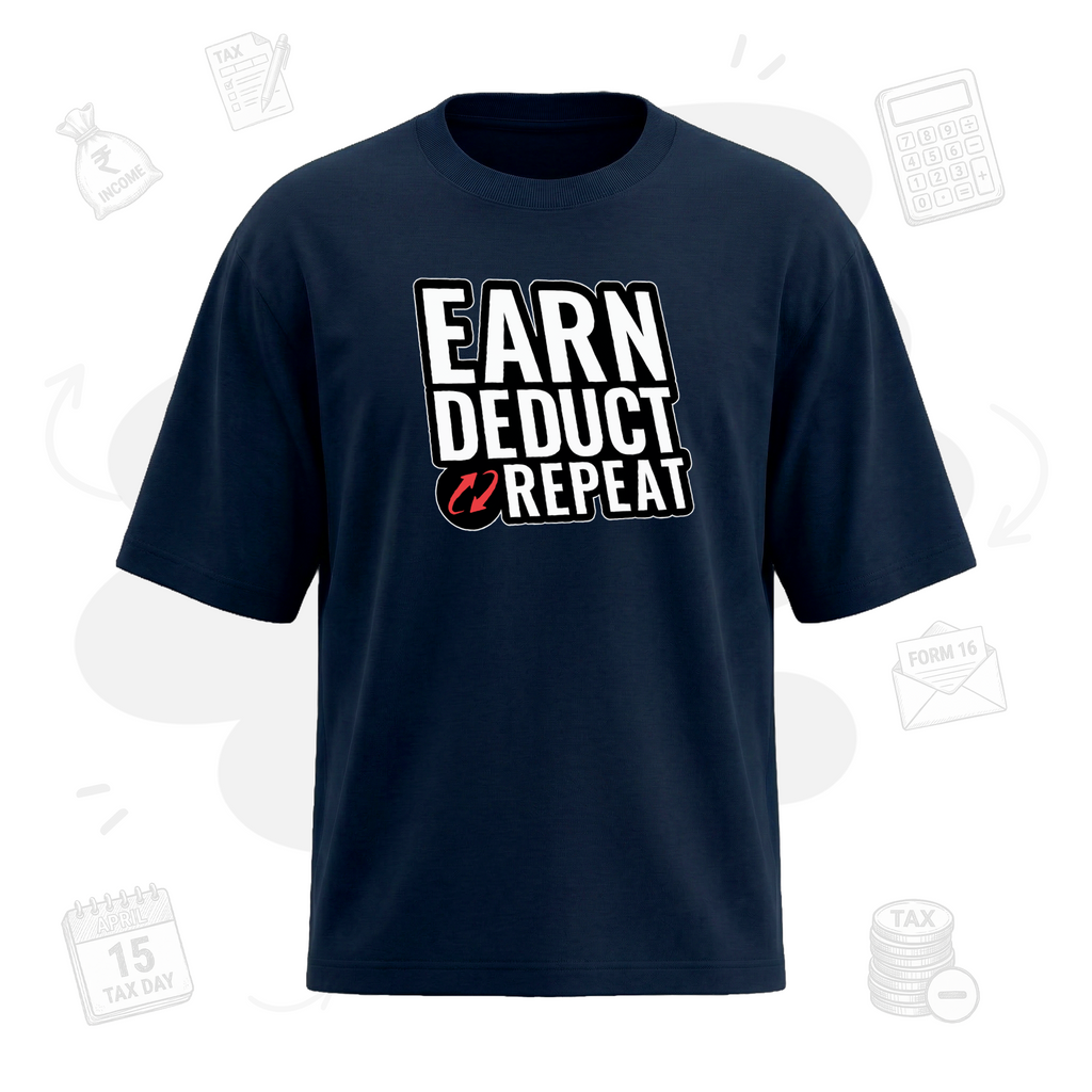 Earn. Deduct. Repeat | Premium Men's Oversized T-shirt