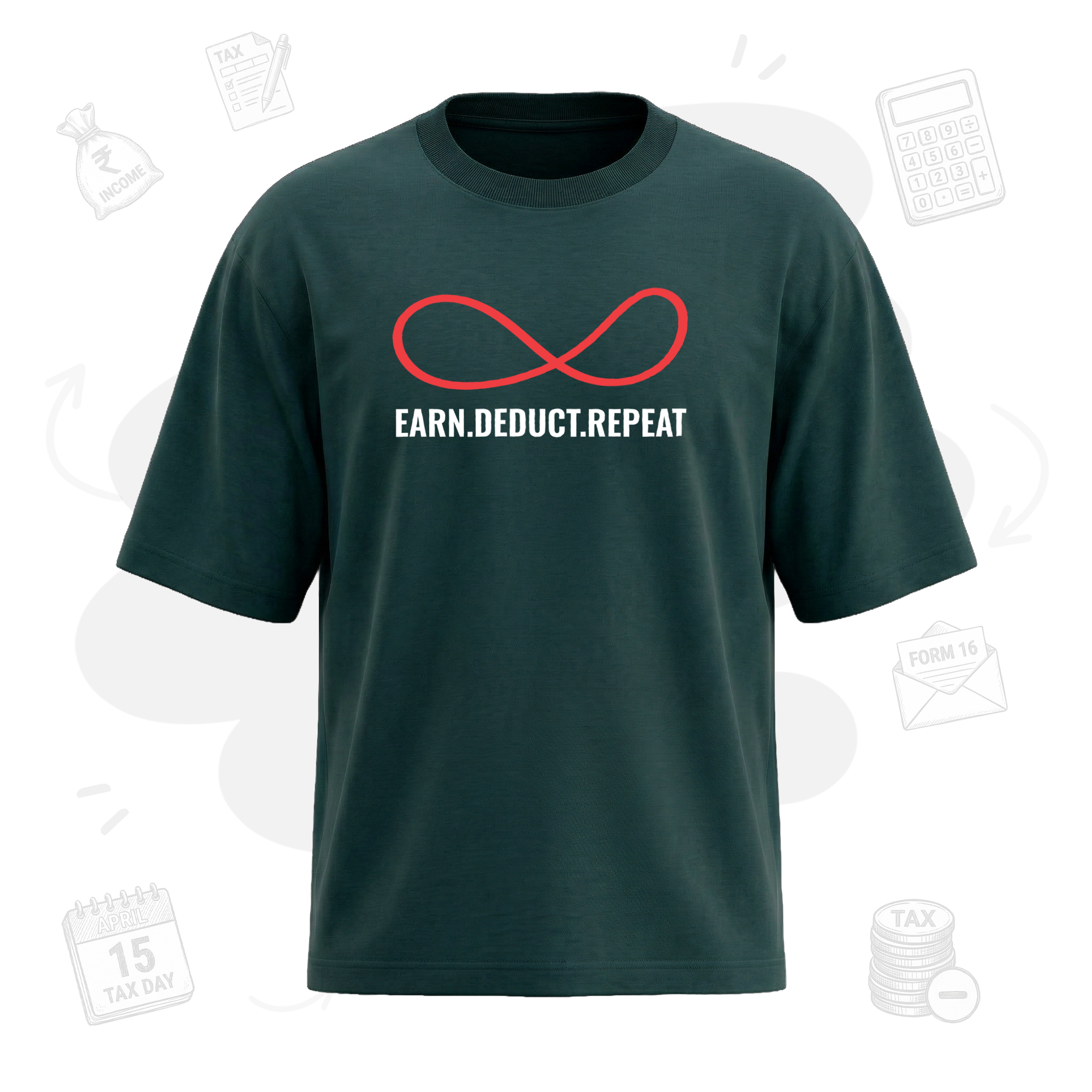 Earn.Deduct.Repeat Loop | Premium Men's Oversized  T-shirt