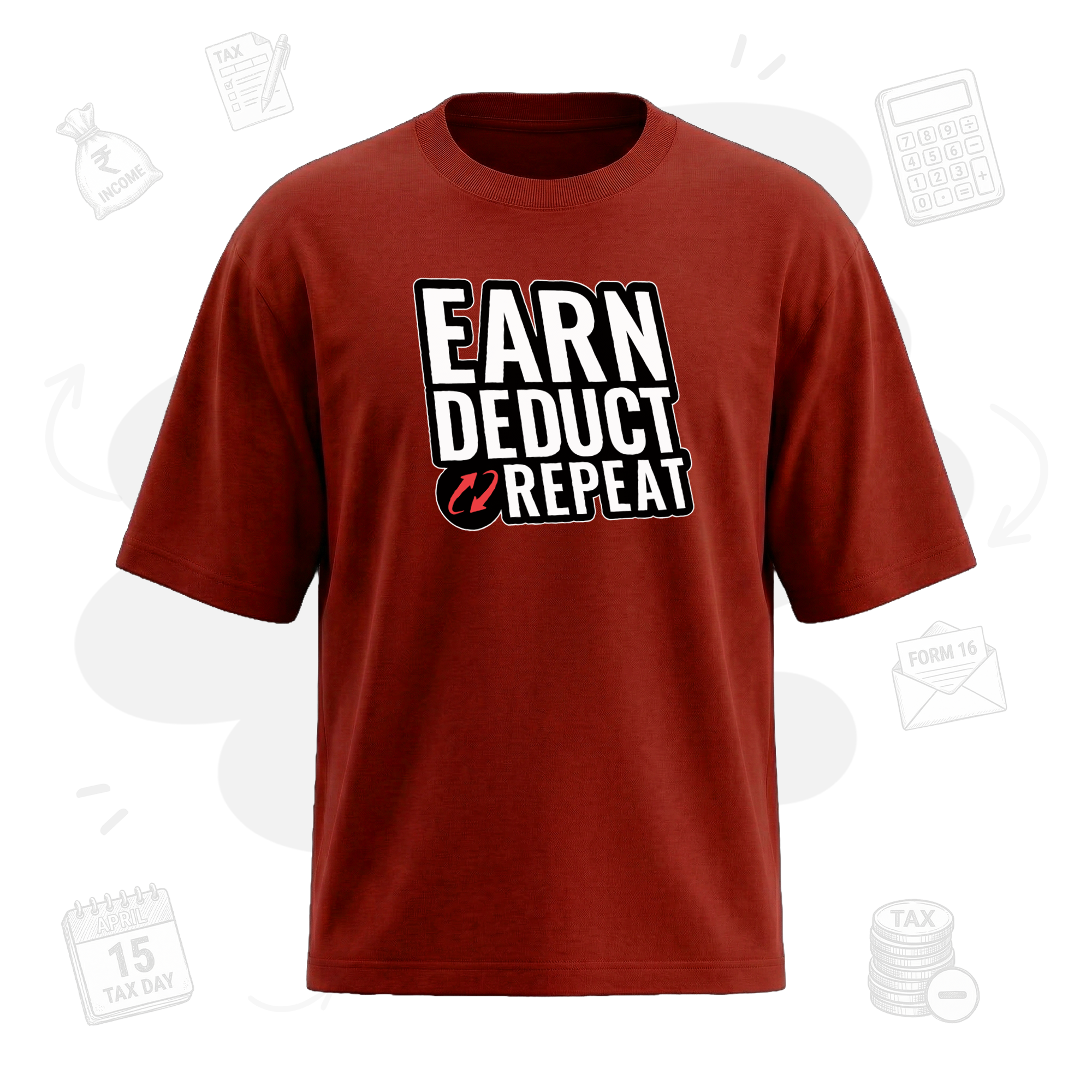 Earn. Deduct. Repeat | Premium Men's Oversized T-shirt