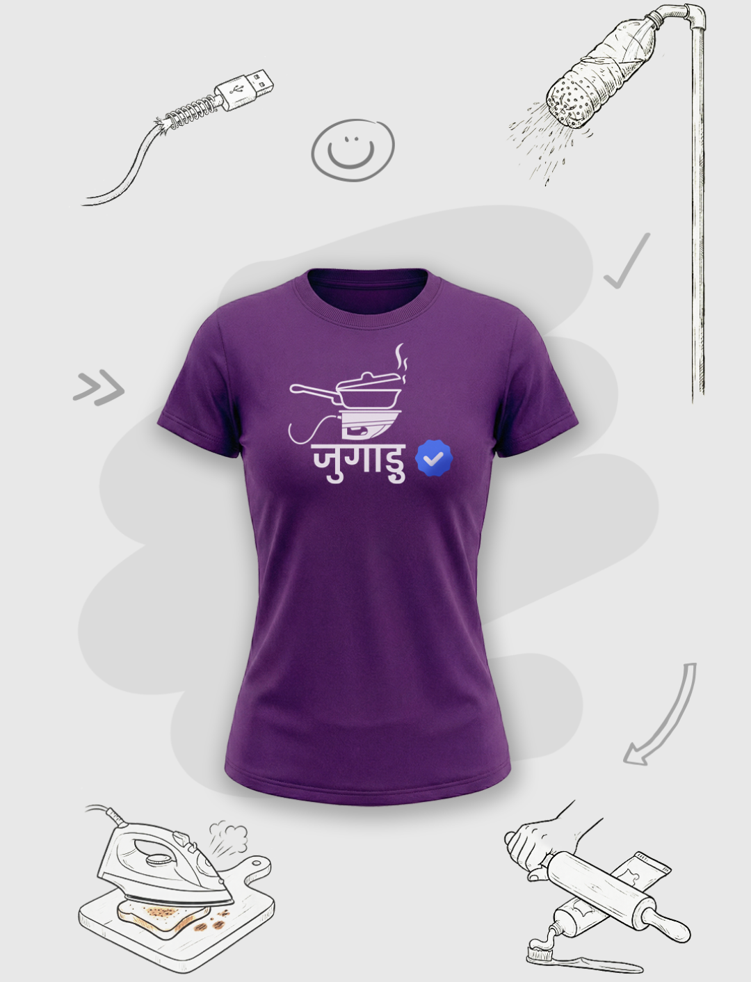 Verified Jugadu | Premium Women's T-shirt