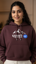 Verified Pahadi | Premium Women's Cropped Hoodie