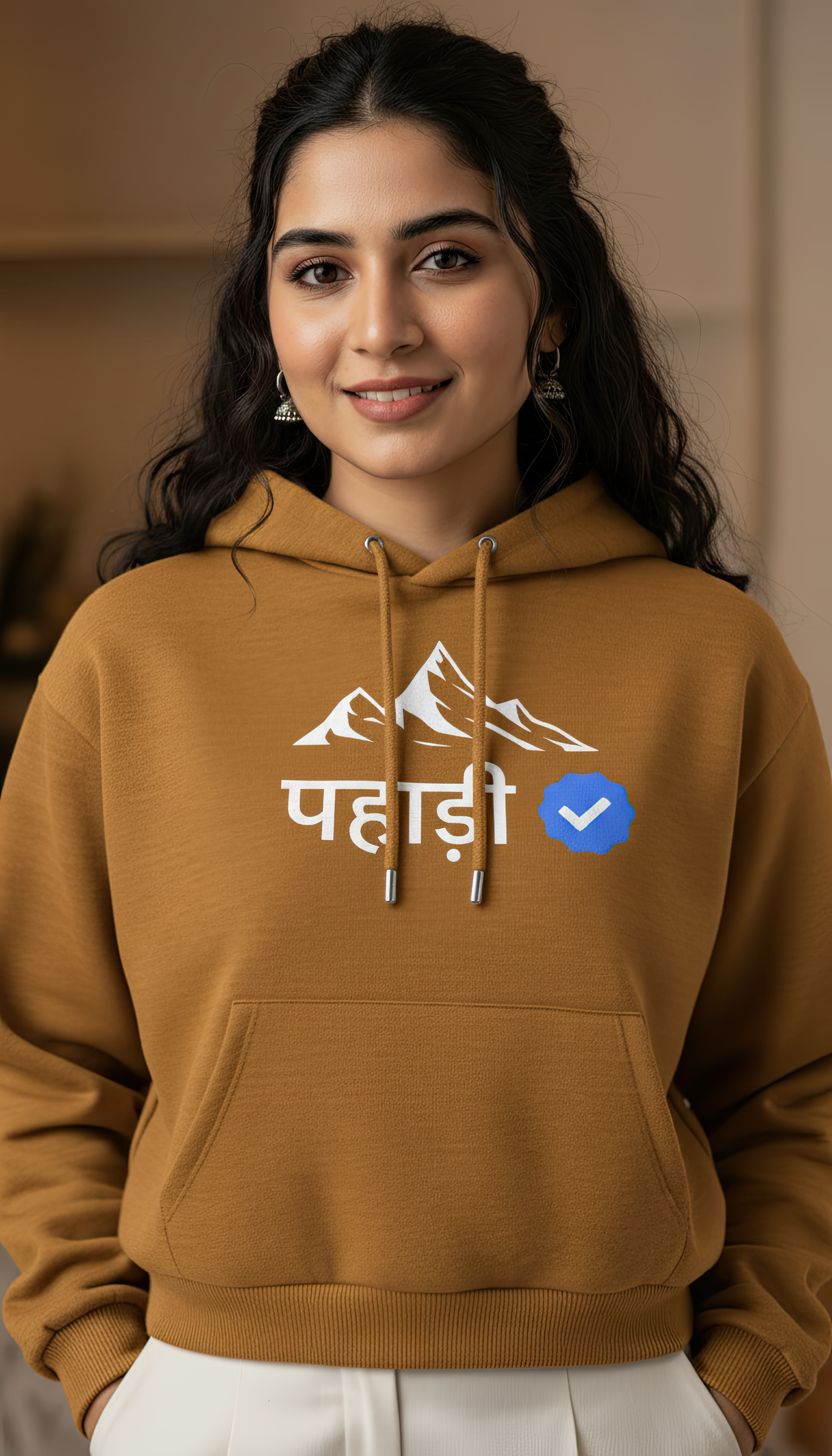 Verified Pahadi | Premium Women's Cropped Hoodie