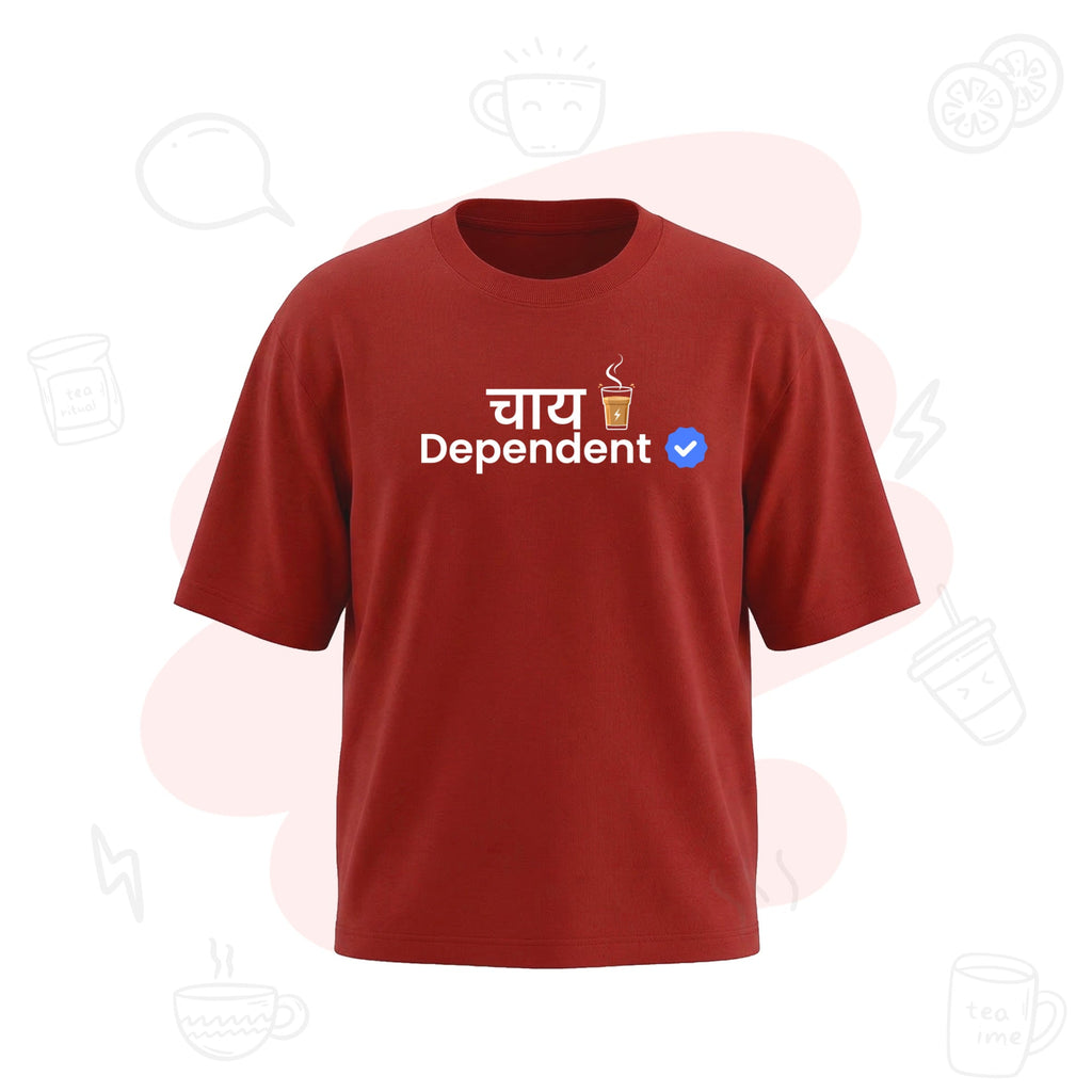 Verified Chai Dependent | Premium Oversized Men’s T-shirt