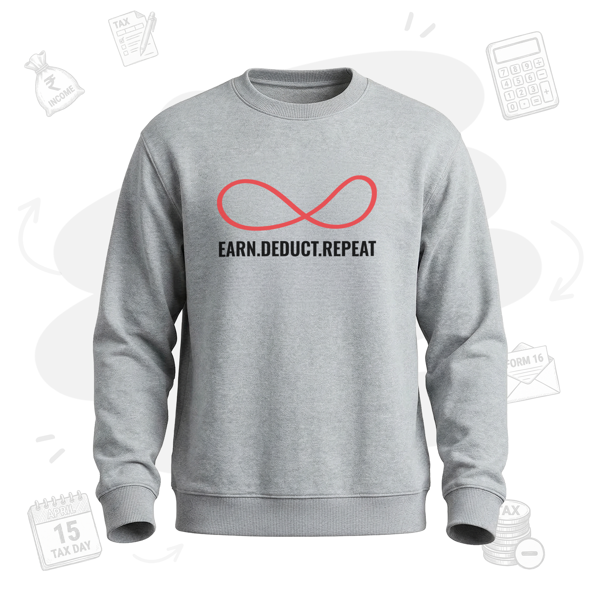Earn.Deduct.Repeat Loop | Premium Men's Sweatshirt