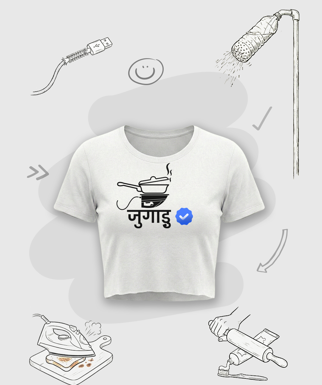 Verified Jugadu  | Premium Women's Crop Top