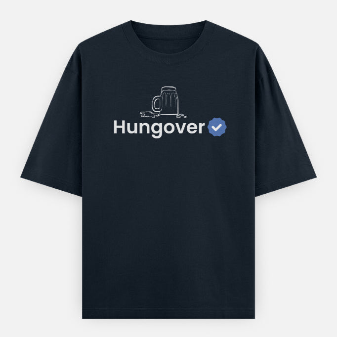 Verified Hungover | Premium Men's Oversized T-shirt.